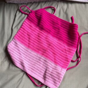 SHEIN Vibrant Pink Crochet Top